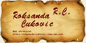 Roksanda Ćuković vizit kartica